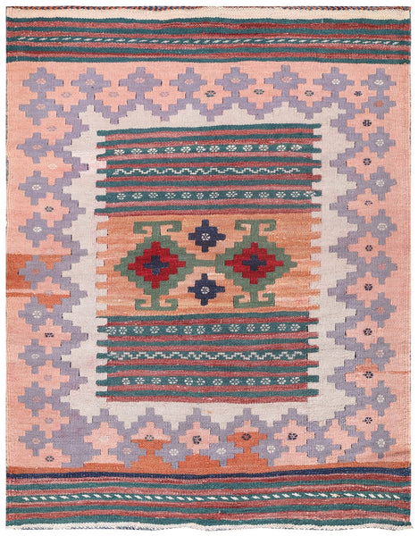 Uzbek Kilim Handwoven Tribal Rug