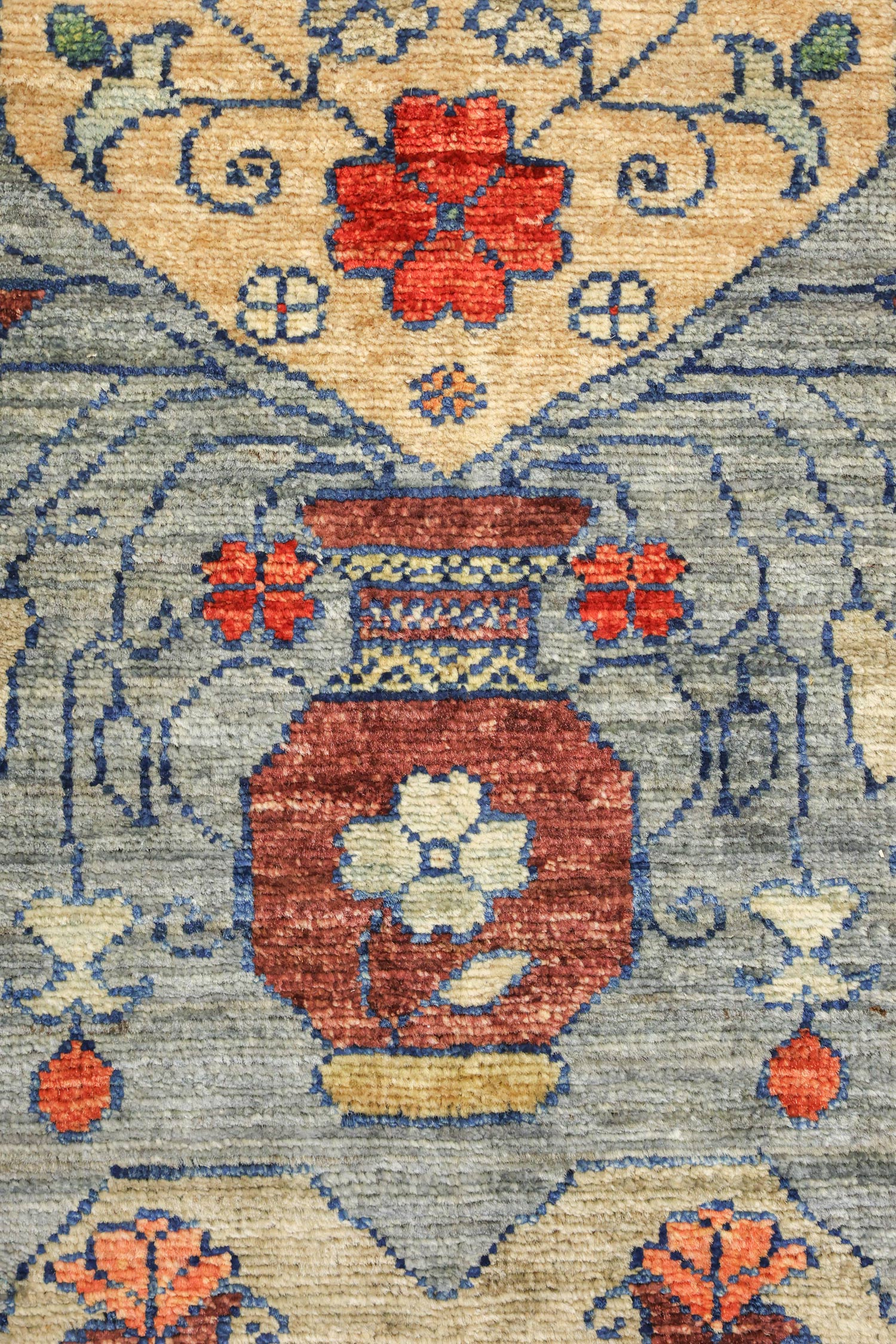 Valentine Vase Handwoven Tribal Rug, J76935