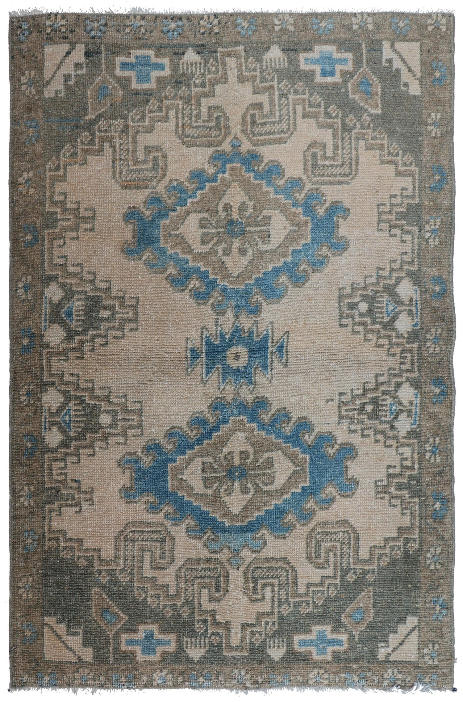 Vintage Vecce Handwoven Tribal Rug