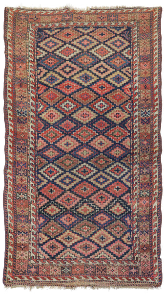 Vintage Veramin Handwoven Tribal Rug