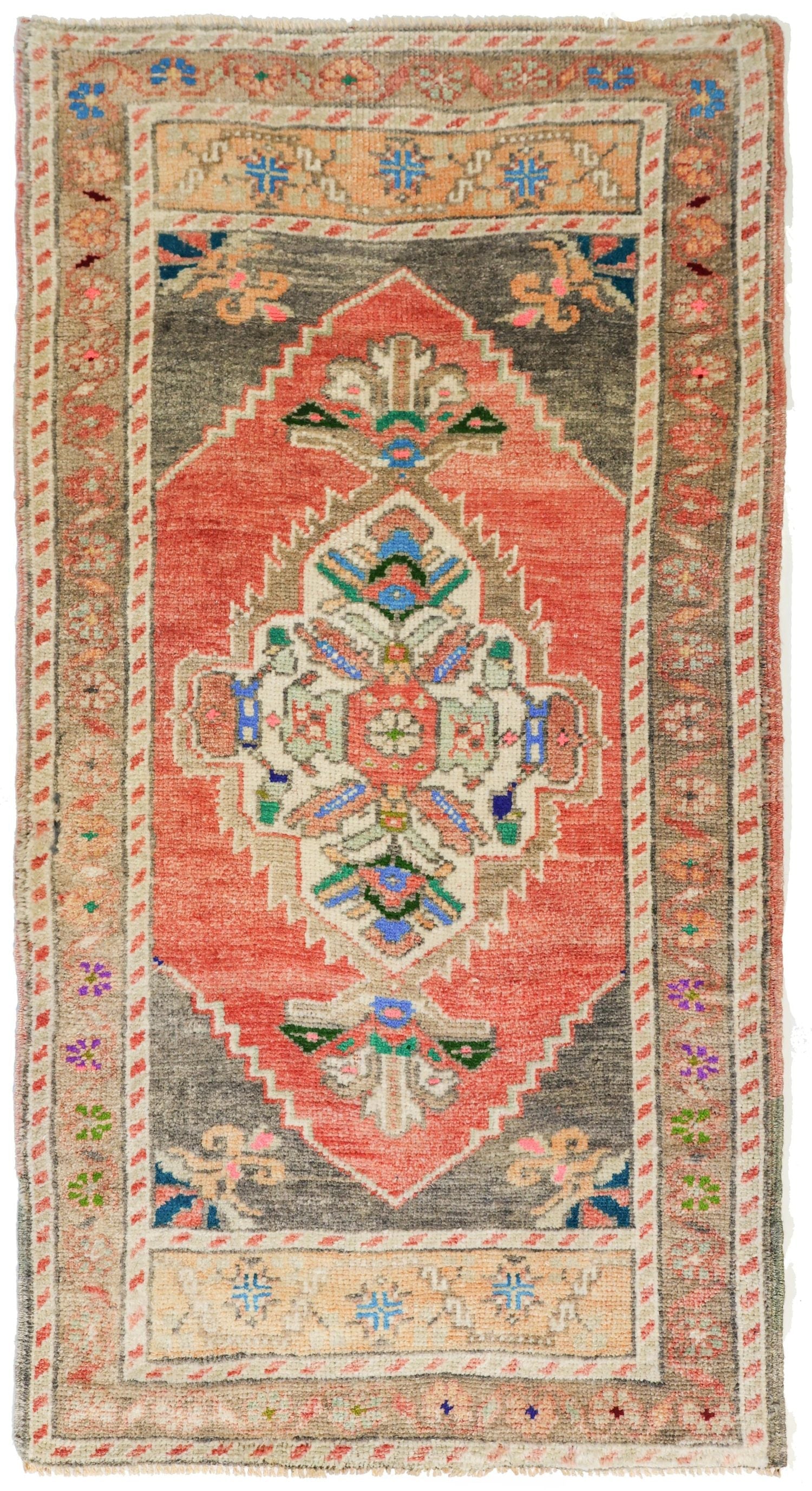 Vintage Yastik Handwoven Tribal Rug