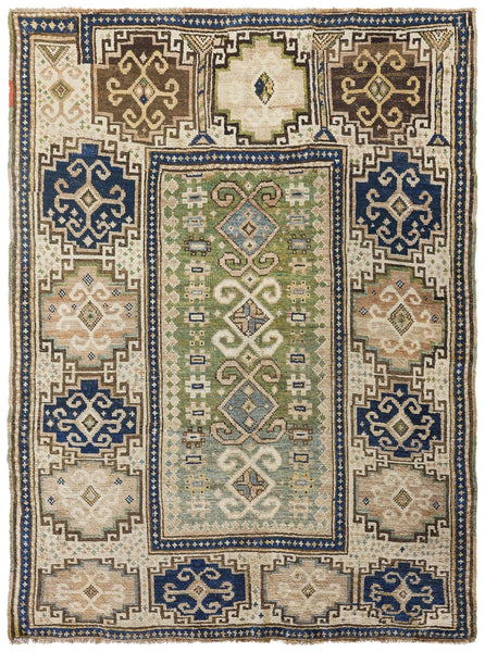 Antique Zakatala Handwoven Tribal Rug
