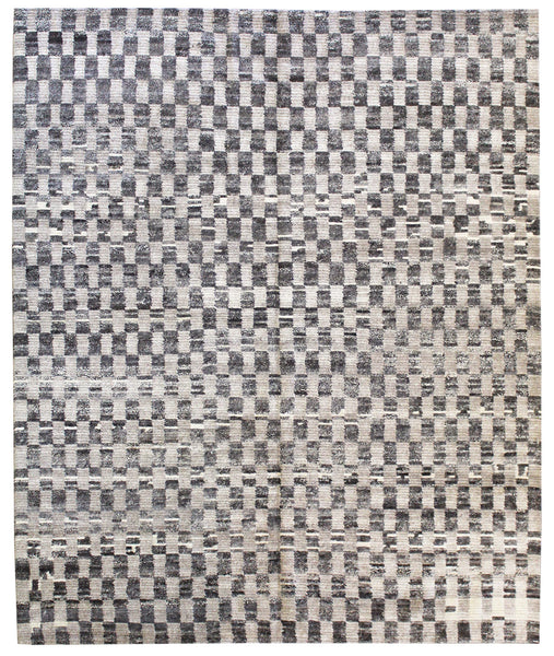 Checked Handwoven Contemporary Rug