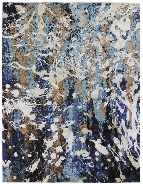 Patinated Look Handwoven Contemporary Rug