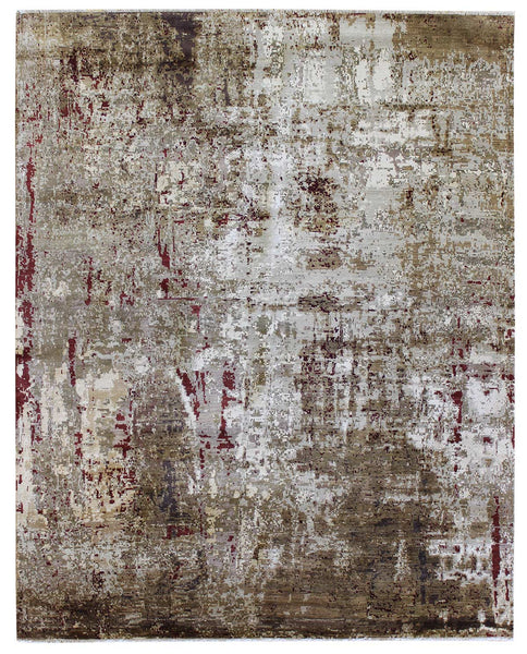 Patinated Look Handwoven Contemporary Rug