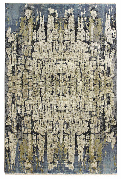 Patinated Look Handwoven Contemporary Rug