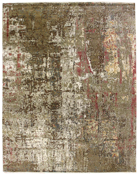 Patinated Look Handwoven Contemporary Rug