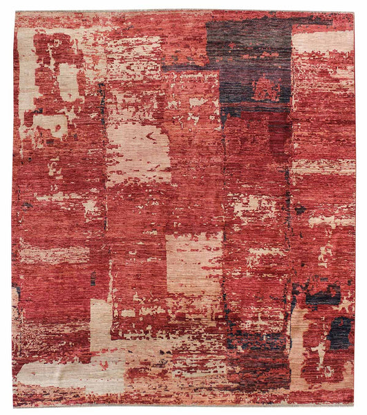 Patinated Look Handwoven Contemporary Rug