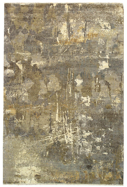 Patinated Look Handwoven Contemporary Rug