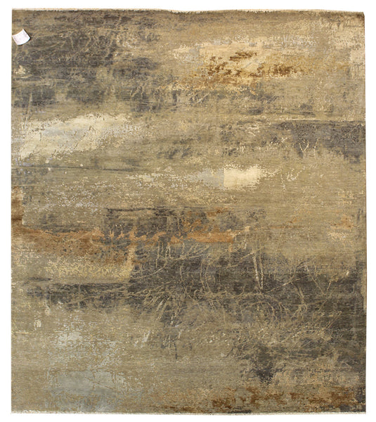 Patinated Look Handwoven Contemporary Rug