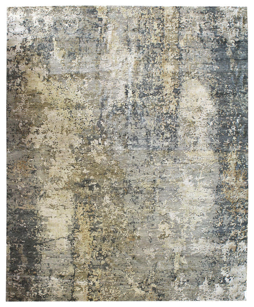 Patinated Look Handwoven Contemporary Rug