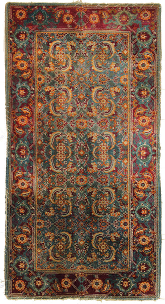 Antique Agra Handwoven Traditional Rug