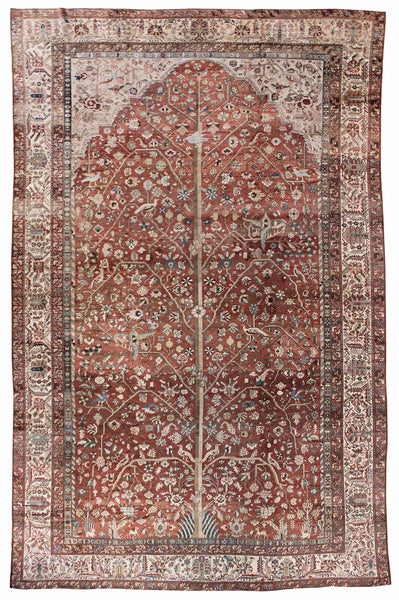 Antique Bakhtiari Handwoven Traditional Rug