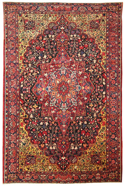 Antique Bakhtiari Handwoven Traditional Rug