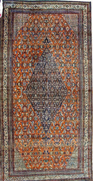 Antique Bibikabad Handwoven Traditional Rug