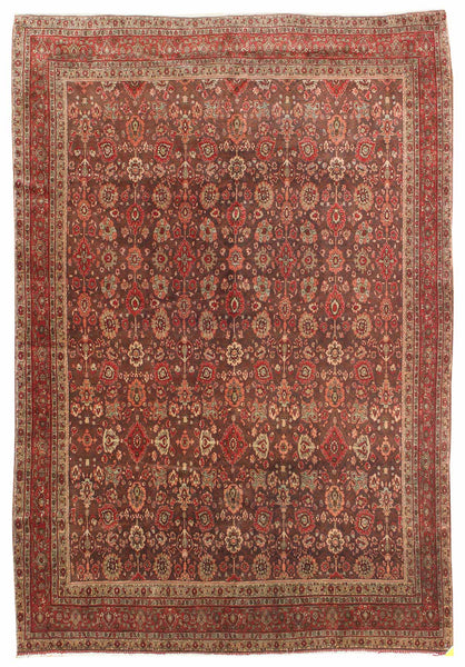 Antique Bijar Handwoven Traditional Rug