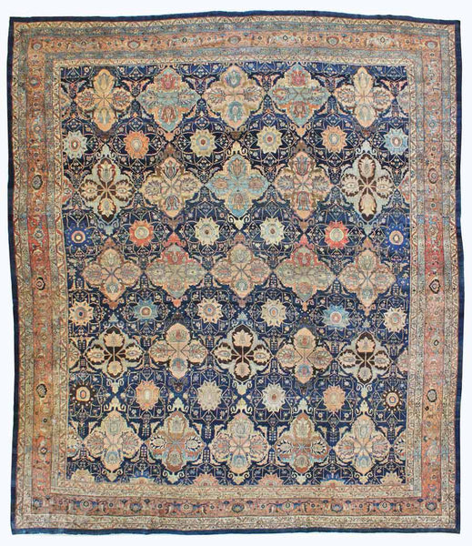 Antique Bijar Handwoven Traditional Rug