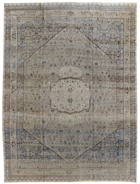 Antique Bijar Handwoven Traditional Rug