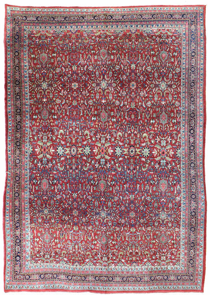 Antique Bijar Handwoven Traditional Rug