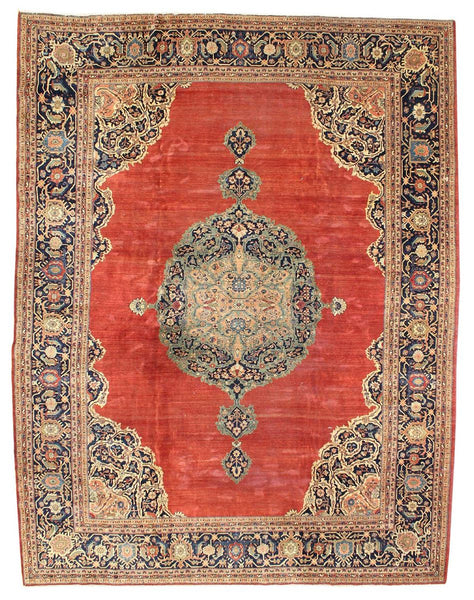 Antique Ferahan Sarouk Handwoven Traditional Rug