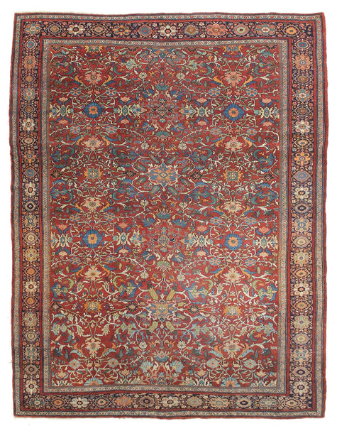 Antique Ferahan Sarouk Handwoven Traditional Rug