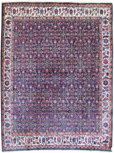 Antique Hamadan Handwoven Traditional Rug