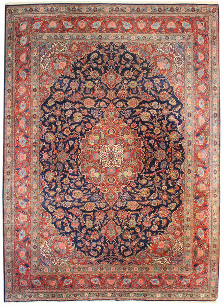 Antique Kashan Handwoven Traditional Rug