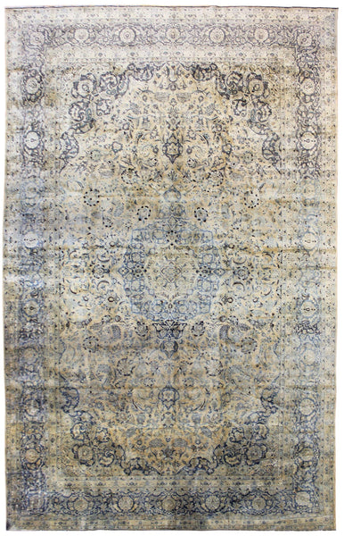 Antique Kashan Handwoven Traditional Rug