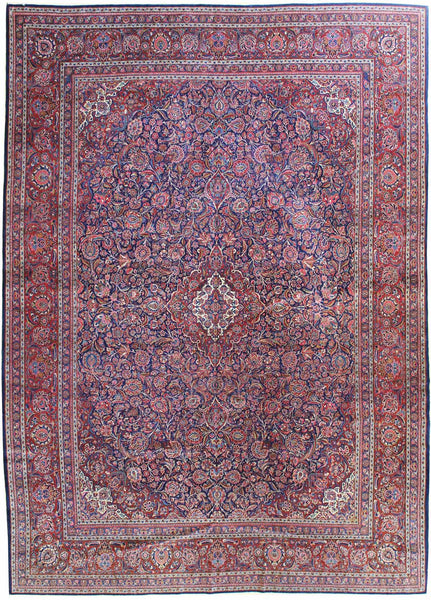 Antique Kashan Handwoven Traditional Rug