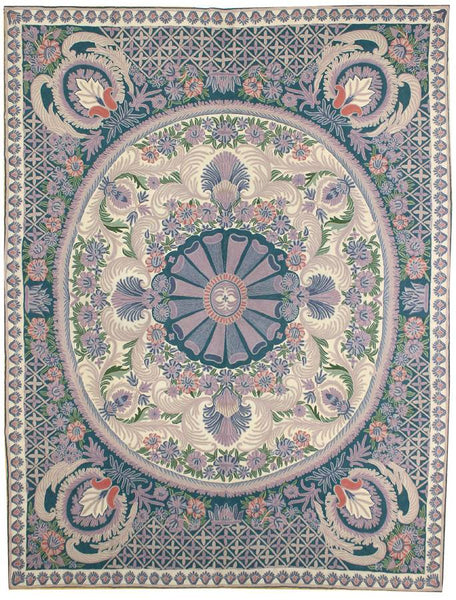 Antique Kashmiri Handwoven Traditional Rug