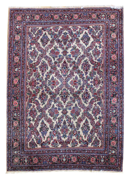 Vintage Kazvin Handwoven Traditional Rug