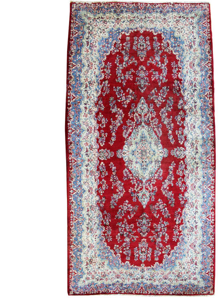 Vintage Kazvin Handwoven Traditional Rug