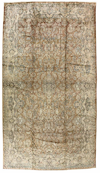 Antique Kerman Handwoven Traditional Rug