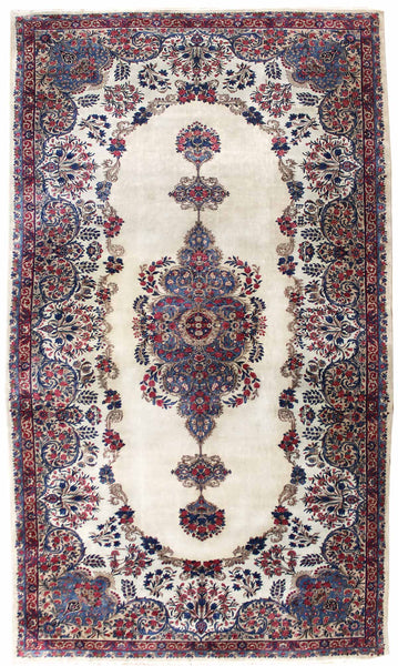 Antique Kerman Handwoven Traditional Rug