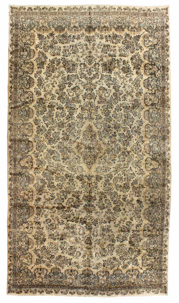 Antique Kerman Handwoven Traditional Rug