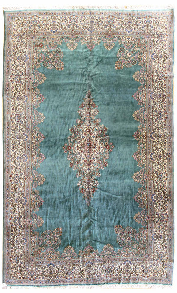 Vintage Kerman Handwoven Traditional Rug