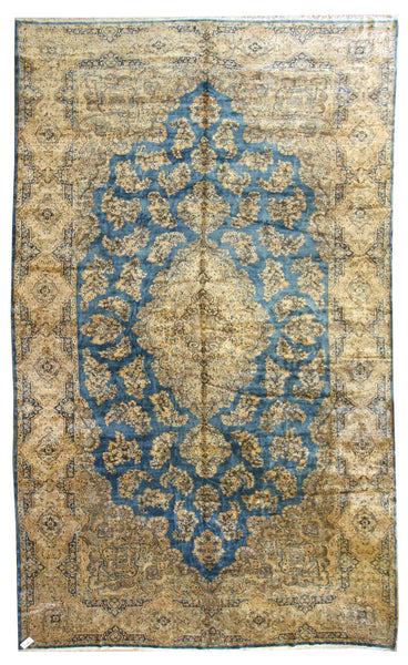 Antique Kerman Handwoven Traditional Rug