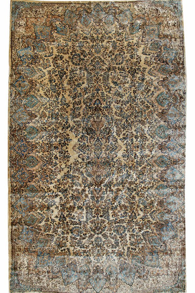 Antique Kerman Handwoven Traditional Rug