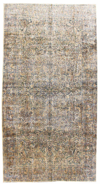 Antique Kerman Handwoven Traditional Rug