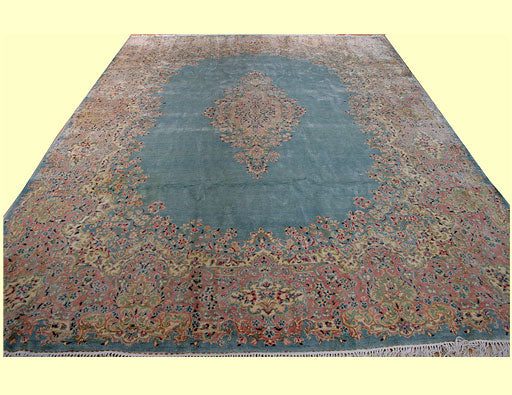 Vintage Kerman Handwoven Traditional Rug