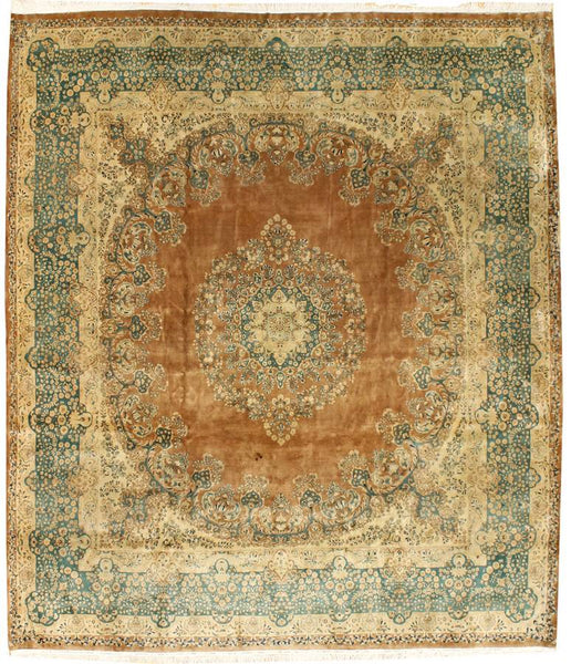 Antique Kerman Handwoven Traditional Rug