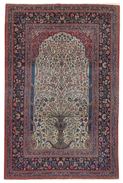 Antique Keshan Handwoven Traditional Rug