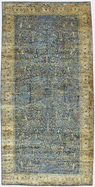 Antique Laristan Handwoven Traditional Rug