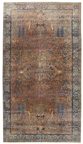 Antique Laristan Handwoven Traditional Rug