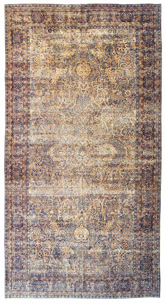 Antique Lavar Kerman Handwoven Traditional Rug