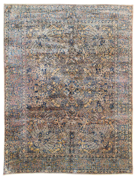 Antique Lavar Kerman Handwoven Traditional Rug