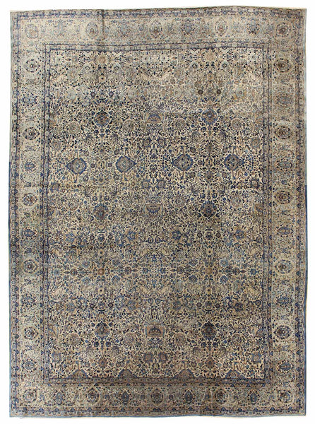 Antique Lavar Kerman Handwoven Traditional Rug