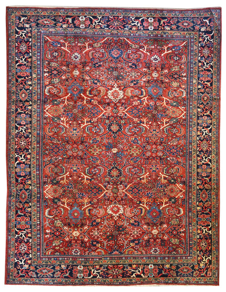 Antique Mahal Handwoven Traditional Rug