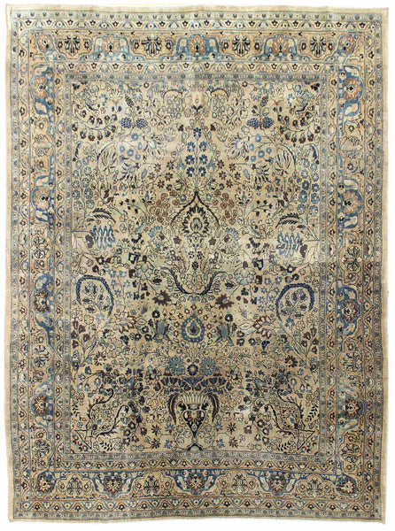 Antique Mashad Handwoven Traditional Rug