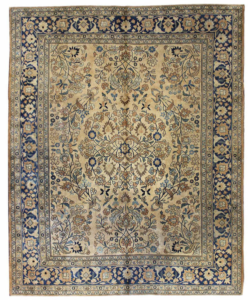 Antique Mashad Handwoven Traditional Rug